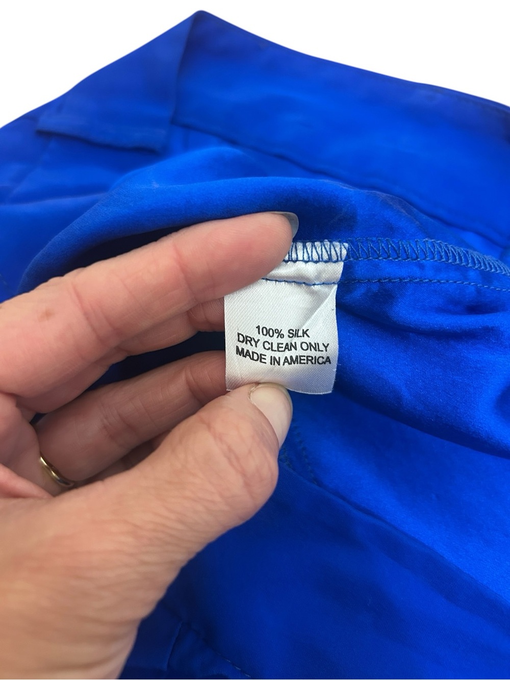 Amanda Uprichard Royal Blue 100% Silk Dress Shorts size Small - Picture 8 of 8